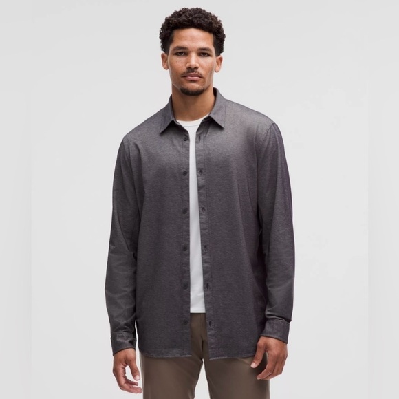 lululemon athletica Other - Lululemon Commission Long-Sleeve Shirt Slim Fit Enzyme Dye Grey Size Large EUC